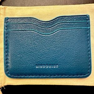Lindquist Object Akira Cardholder in milled leather, Petrol